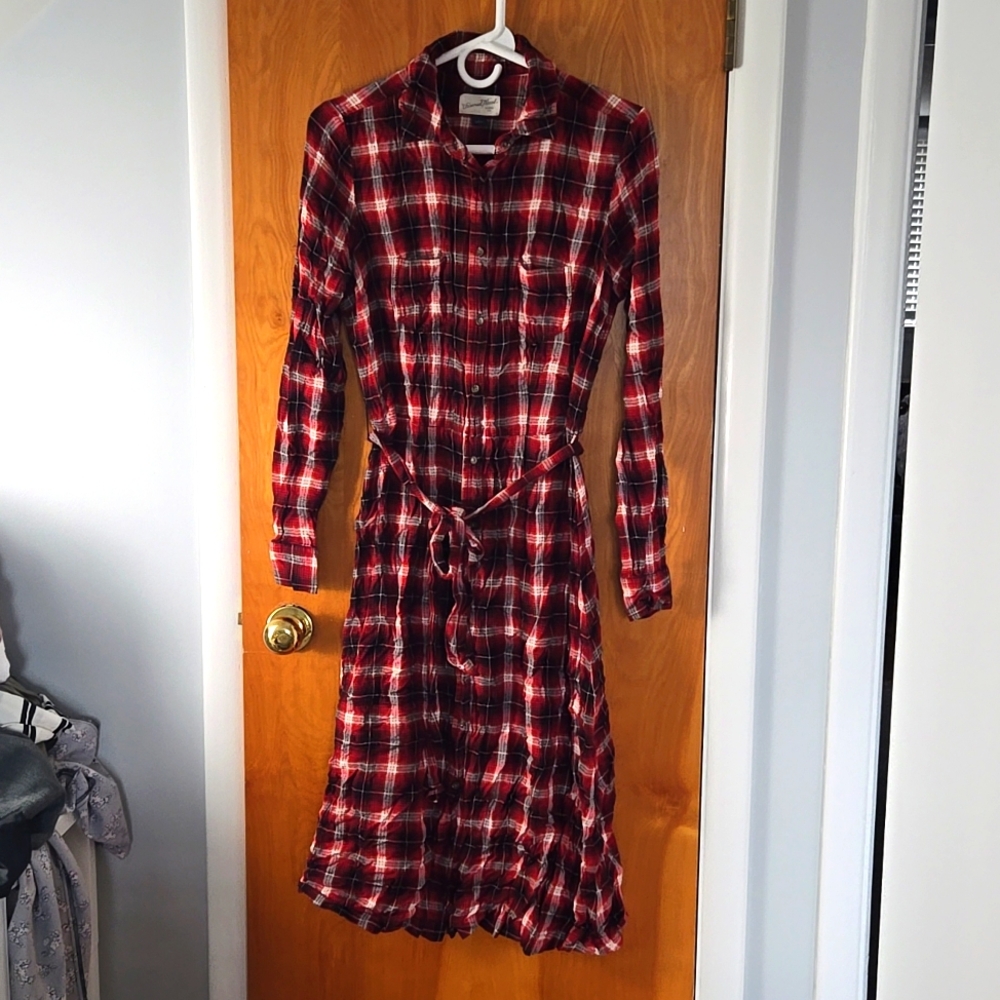 Plaid maxi dress